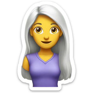 woman looking for a house sticker