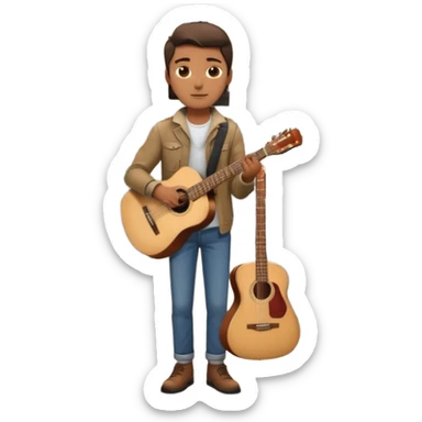 Rider with guitar-case,Metro Riders, inside metro train, no transparent, with background,full image , negative transparent, positive background. sticker