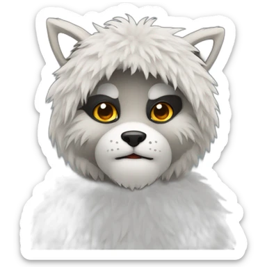 Furry costume wore by a person sticker