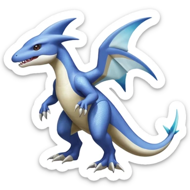 Shiny Koraidon-Latios-Marowak-Gabite-Fakémon-hybrid-creature (full body)  sticker