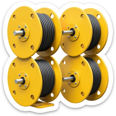 concert Cable reels yellow sticker