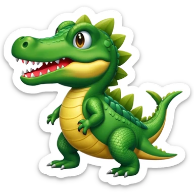 Cocodrilo con cuerpo de avión  sticker