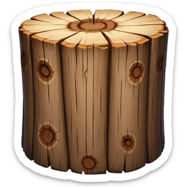 wood log sticker
