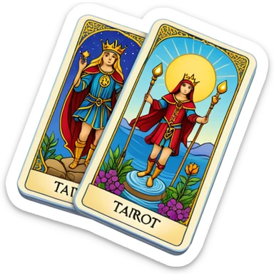 tarot card deck sticker