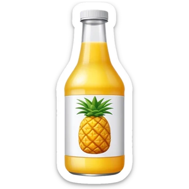 Bottle pineapple juice sticker