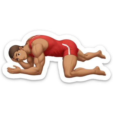 fullbody apostle in prone pose, slight variation sticker