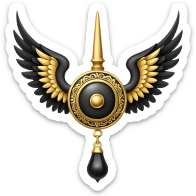 Holy Emblem with black wings and horn sticker