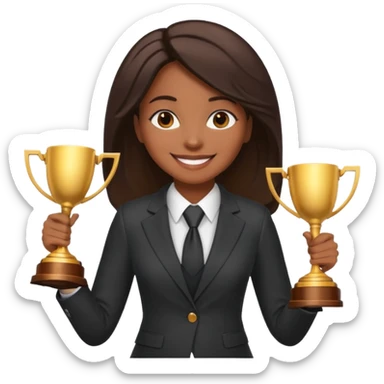 generate an emoji for this phrase, Start strong to earn trust and be noticed. End strong to be remembered. make it a black female sticker