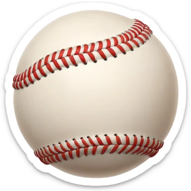 Cinematic Realistic Baseball Pop Culture Emoji, showcasing an action-packed scene of America's favorite pastime rendered with lifelike textures and energetic, nostalgic lighting. sticker