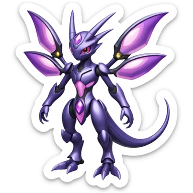 Shiny Genesect-Miraidon-Lunala-Fakémon-hybrid-creature (full body)  sticker