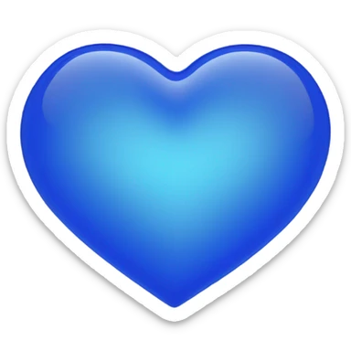 Neon glass cobalt heart  sticker