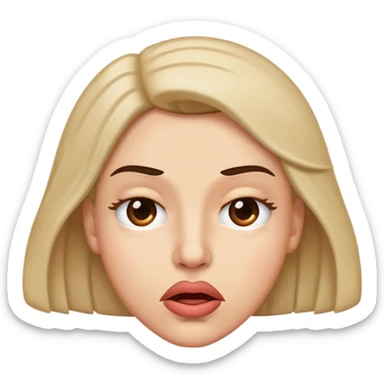 The “I Just Ate a Lemon” Expression – Lips pursed tightly, eyes squinting, head slightly recoiling sticker