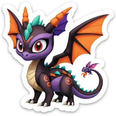 Meloetta-Noivern-Spyro-Toothless-Stitch-Pokémon-Fakémon-creature-hybrid sticker