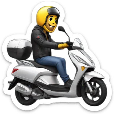 Le rappeur JUL qui cabre sur un scooter T-max Yamaha sticker