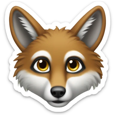 Scimmia abbraccia una volpe sticker