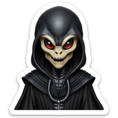 I need an emoji of a xenomorph from the alien franchise in a sith robe sticker