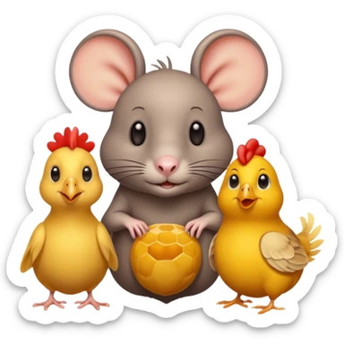 Rato Abelha Galinha sticker