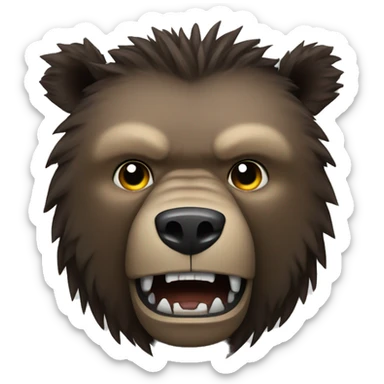 Robot-ferocious-grizzly  sticker