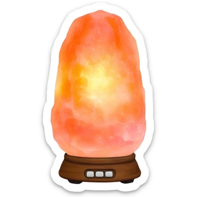 Orange Pink Himalayan salt lamp sticker