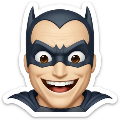 Batman laughing his head off sticker