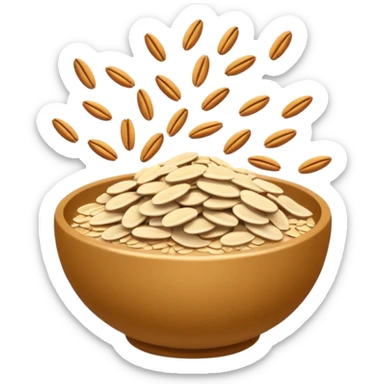 oat flakes falling from top to bottom sticker