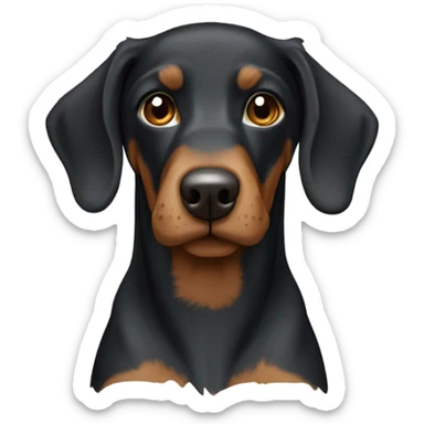 Cockapoo Doberman curly  sticker