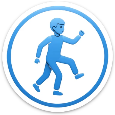 Regular physical activity icon circle sticker