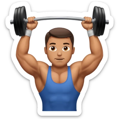 A man lift heavyweight in gym sticker