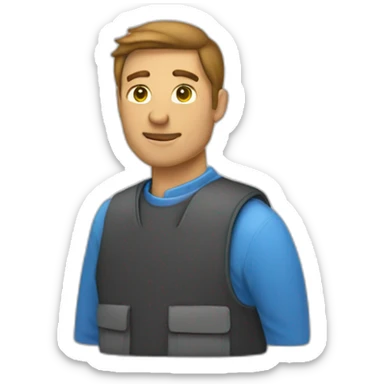 un homme sur les épaules d'un autre sticker