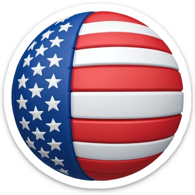 Usa flag ball sticker