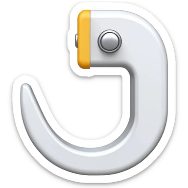 plastic white adhesive hook sticker