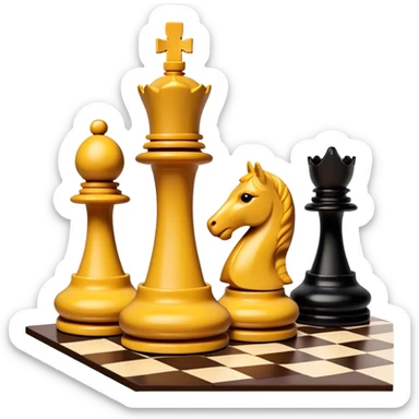 breaking dawn chess piece on chess square sticker