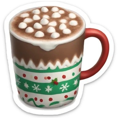 christmas hot chocolate  sticker