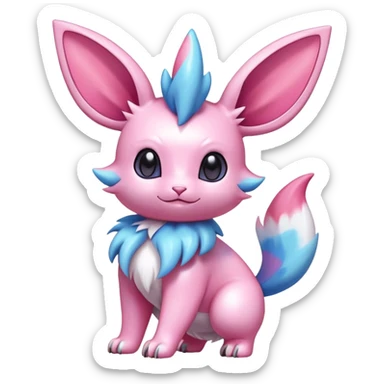 Shiny Exotic Sylveon-Skitty-Nidorino-Hybrid-Creature sticker