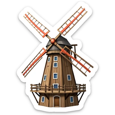 Dutch Windmill sticker