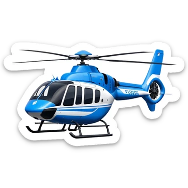 Eurocopter EC135 - Airbus Helicopters (Model Year: 2020) (Iconic colour: Blue and white) sticker