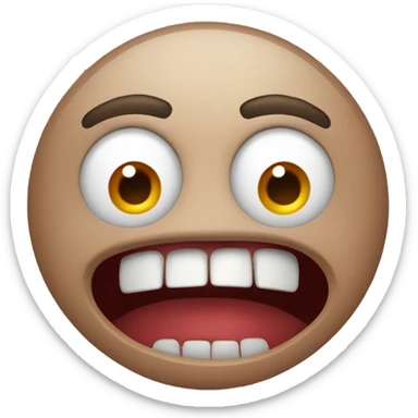 Horrified red face sticker