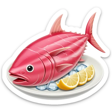 Make tuna sashimi iPhone emoji style sticker