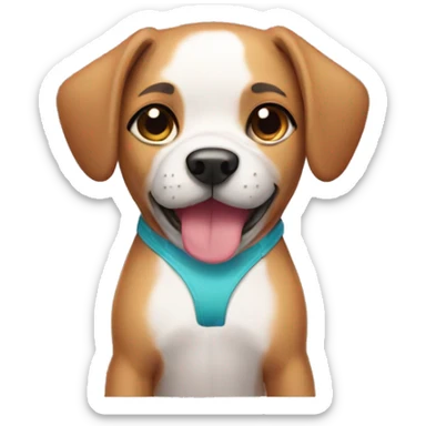 Dog wearing bikini sticker