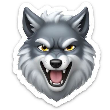 Silver fang wolf sticker