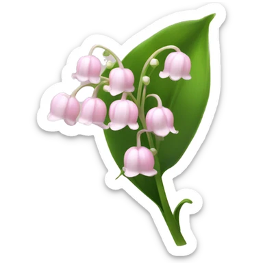 Light pink lily of the valley  sticker