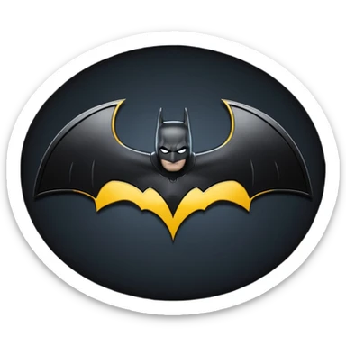 Batman logo Full black no face only logo sticker