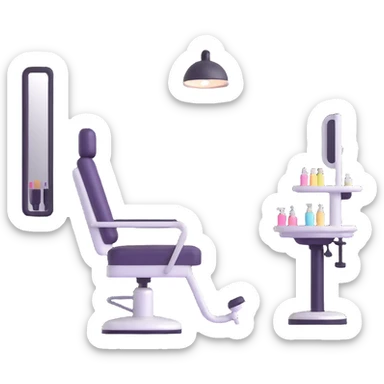 team of hairstylists in beauty salon sticker