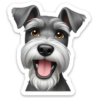 Schnauzer smiling sticker