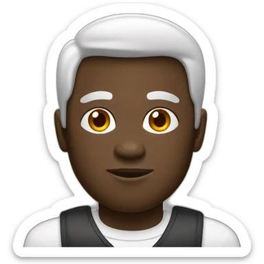 Black american stanford with white chest sticker