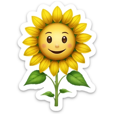 An exact  picture of the sunflower from Plants vs. Zombies sticker