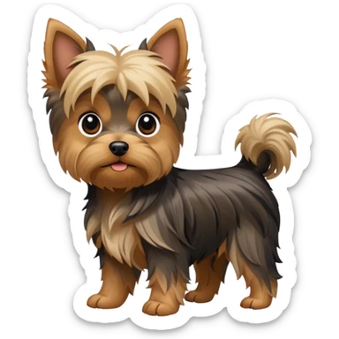 a full body of cute yorkshire terrier sticker