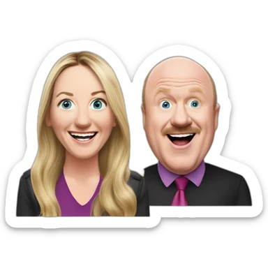 Victoria Coren-Mitchell and Phil Mitchell chuckle brothers sticker