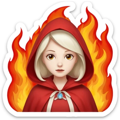 handmaids tale style woman burning house down sticker
