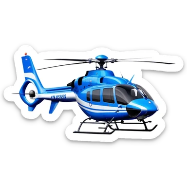 Eurocopter EC135 - Airbus Helicopters (Model Year: 2020) (Iconic colour: Blue and white) sticker